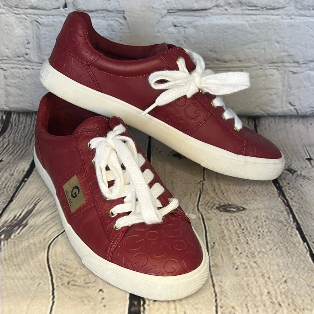 GBG Los Angeles Red Sneakers with White Laces